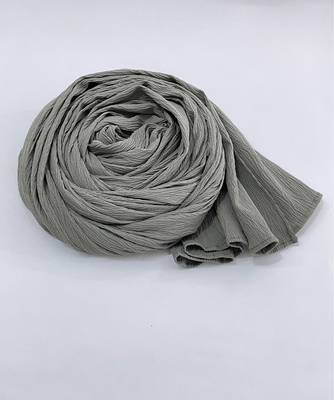 Grey woven polyester hijab 3