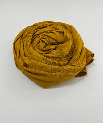 Mustard woven polyester hijab 1