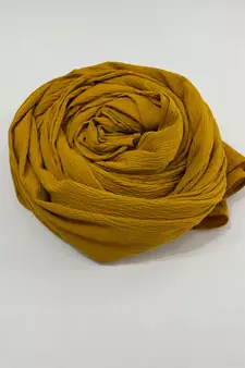 Mustard woven polyester hijab