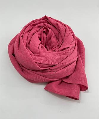 Pink woven polyester hijab 1