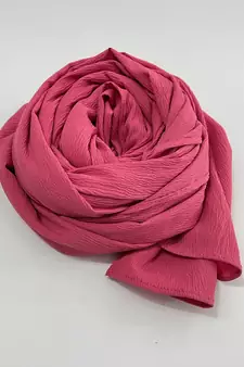 Pink woven polyester hijab