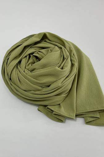 Light-green woven polyester hijab