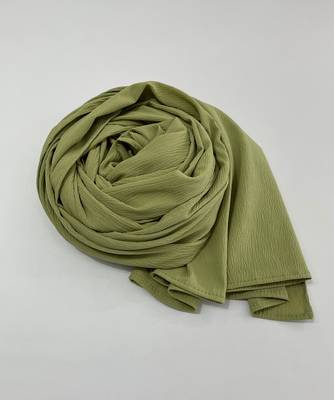 Light-green woven polyester hijab 2