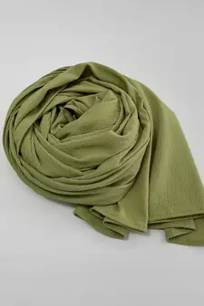 Light-green woven polyester hijab