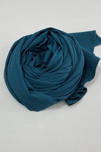 Blue woven polyester hijab