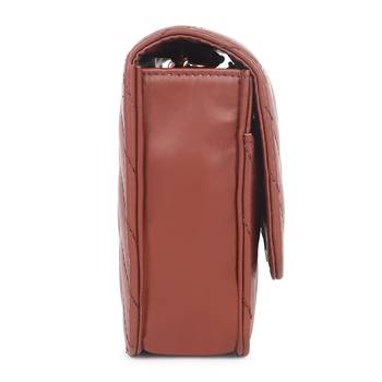 Tan Quilted Sling Bag 3