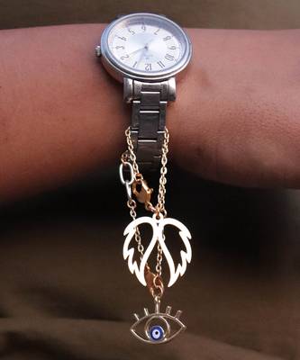 Evil Eye And Angel Wings Watch Charms Set Of 2 1