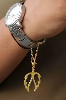 Evil Eye And Angel Wings Watch Charms Set Of 2