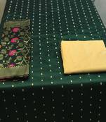 Dark-green banarasi banarasi silk salwar