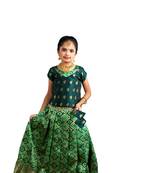 Shivangi Girls Green KGF Bandhini Pattu Pavadai | Langa