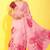 Rose woven organza saree with blouse