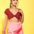 Rose woven organza saree with blouse