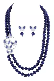 Blue onyx necklace-sets