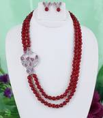 Red onyx necklace-sets