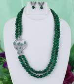 Green onyx necklace-sets