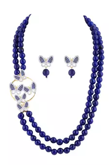 Blue onyx necklace-sets