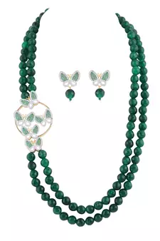 Green onyx necklace-sets