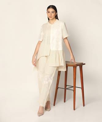 Off White Co-Ord Set  Summer Pret Wear 1
