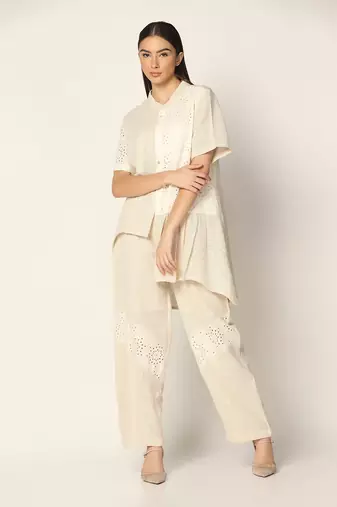 Off White Co-Ord Set  Summer Pret Wear