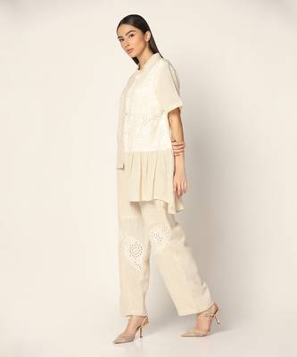 Off White Co-Ord Set  Summer Pret Wear 4