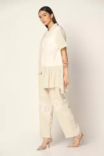 Off White Co-Ord Set  Summer Pret Wear