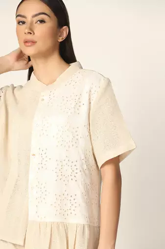Off White Co-Ord Set  Summer Pret Wear