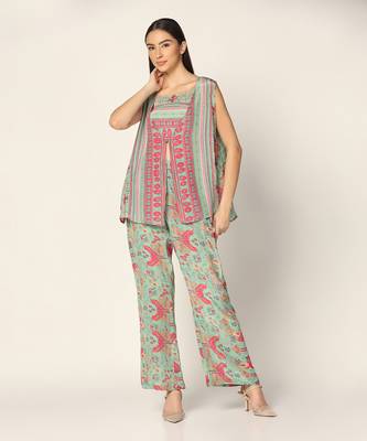 Mint And Pink Co-Ord Set Summer Pret Wear 1