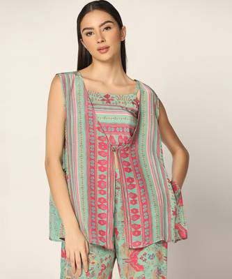 Mint And Pink Co-Ord Set Summer Pret Wear 3