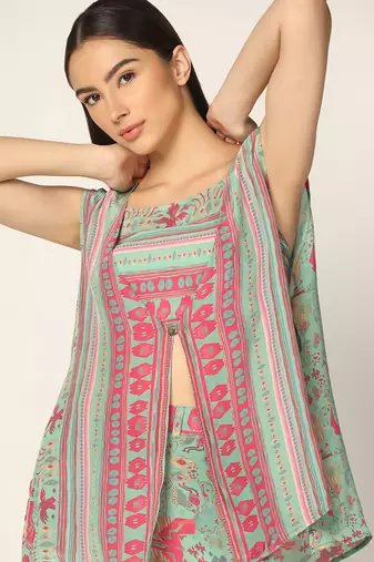 Mint And Pink Co-Ord Set Summer Pret Wear