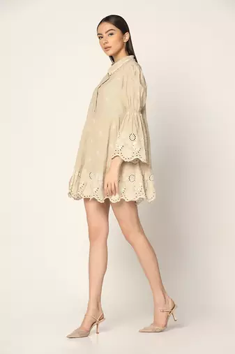 Beige Dress Summer Pret Wear
