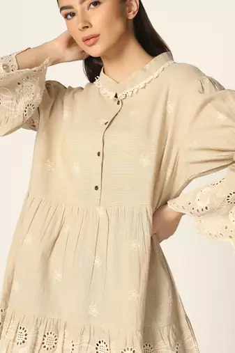 Beige Dress Summer Pret Wear