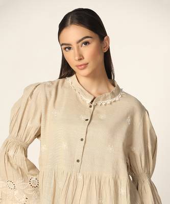 Beige Dress Summer Pret Wear 5