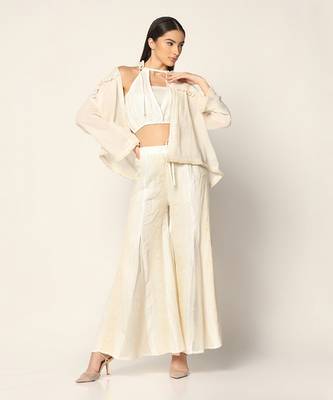 Off White Co-Ord Set Summer Pret Wear 1