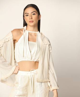 Off White Co-Ord Set Summer Pret Wear 2