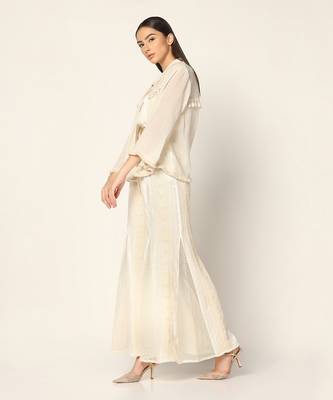 Off White Co-Ord Set Summer Pret Wear 5