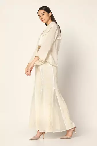 Off White Co-Ord Set Summer Pret Wear
