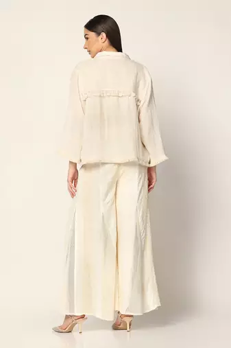 Off White Co-Ord Set Summer Pret Wear