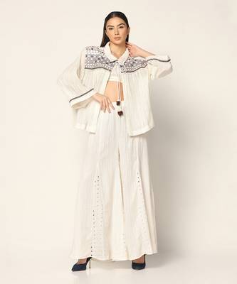 Ivory Co-Ord Set Summer Pret Wear 1