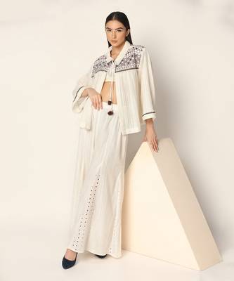 Ivory Co-Ord Set Summer Pret Wear 6