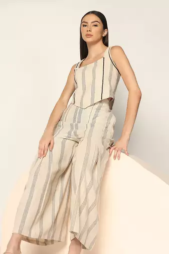 Off White Co-Ord Set Summer Pret Wear