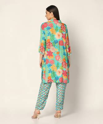 Blue Multi Co-Ord Set Summer Pret Wear 6