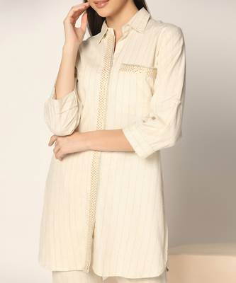 Off White Co-Ord Set Summer Pret Wear 3