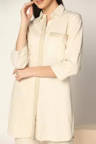 Off White Co-Ord Set Summer Pret Wear