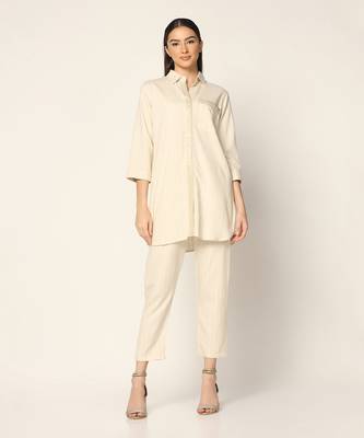 Off White Co-Ord Set Summer Pret Wear 4