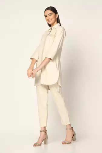 Off White Co-Ord Set Summer Pret Wear