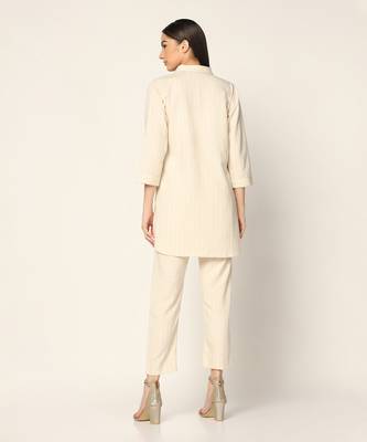 Off White Co-Ord Set Summer Pret Wear 6