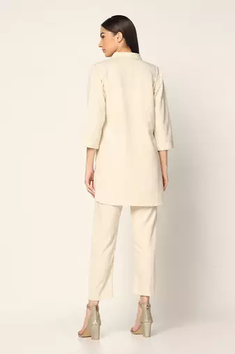 Off White Co-Ord Set Summer Pret Wear