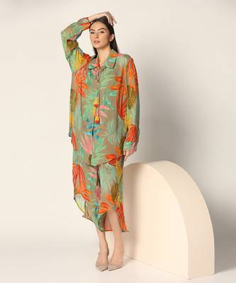Grey Multi Co-Ord Set Summer Pret Wear 1