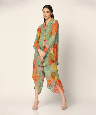 Grey Multi Co-Ord Set Summer Pret Wear 2