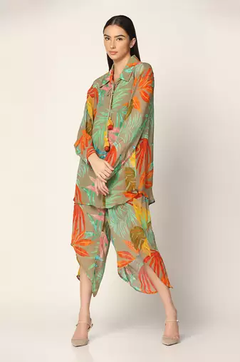 Grey Multi Co-Ord Set Summer Pret Wear
